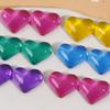 Doce all-match cor semi-transparente em forma de coração resina patch brincos grampo de cabelo DIY jóias acessórios material atacado
