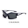 Gafas de sol con sentido de tecnología futura Glazy, gafas de sol de estilo mecánico envolventes, ojo de gato, para montar, celebridad de Internet, cóncavas