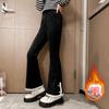 Calças Grossas com Forro de Fleece para Meninas 2025 Novas Calças Flare Estilosas para Crianças, Calças Casuais da Moda para Crianças Mais Velhas, Calças Micro Flare