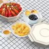 Caja de almuerzo desechable degradable cuadrada de almidón de maíz caja para ensalada dos tres cuatro cinco caja para llevar