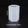Molde de Resina Cristal DIY Papoula Hexagonal Resina Flor Seca Ornamento Hexagonal Espelho Ornamento Molde de Silicone