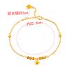Tobillera de imitación estilo coreano 24k Oro Joyería de playa lingote de la suerte y arena joyería de oro moda linda regalo de cumpleaños