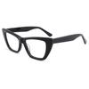 81301 Gafas lisas con montura negra informal para mujer, estilo retro, de moda europea y americana, con montura pequeña y estilo celebridad de Internet.