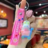 Carrinho de compras de animais bonitinhos pingente de chaveiro de carro boneca dos desenhos animados casal ornamentos chaveiro requintado atacado