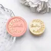Sello de cera transfronterizo con cabeza de cobre con patrones de luna, rosa y mariposa, cabeza de sello universal, accesorio de decoración para invitaciones de boda