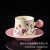Juego de Tazas de Café Chunford Lirio del Valle Morado Aspecto de Alta Gama Cerámica de Lujo Ligero Diseño de Taza Regalo de Boda para Pareja Inauguración de Casa