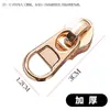 Tirador de cremallera corto No. 5 estilo europeo, corto, grueso, con cordón, rosca inversa, para bolsos, chaquetas, bolsas de exterior, tamaño grande 5 # Tirador