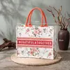Bolsa de Lona Tote Bolsa Tote Publicitaria con Logo Impreso Personalizado Bolso de Lona Estéreo Laminado de una Sola Capa de Moda Hecho a Medida