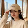 Gorra con Diseño Ampliado y Profundizado, Gorra de Béisbol para Mujer, Nuevo Estilo de Principios de Primavera, Circunferencia de Cabeza Grande, Sombrero de Sol para Adelgazar el Rostro, Bordado de Letras, Gorra de Pico