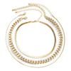 Joyería transfronteriza europea y americana, estilo punk simple, cadena gruesa para el cuello, cadena creativa con hueso de serpiente, collar para mujer N6301