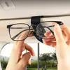 Armação de Óculos de Sol para Carro Fibra de Carbono Hastes Presilha para Óculos Multifuncional no Carro Criativo Caixa para Olhos Cartão Presilha Dupla Face no Painel