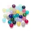 Cuentas de criolita transparentes de 8 mm, colores mezclados, superficie lisa, cuentas redondas, accesorios para joyería DIY, accesorios para bolsos de cuentas, pulseras, materiales de accesorios