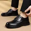 Zapatos de Cuero para Hombre Suela Suave Resistentes al Desgaste Formales de Negocios Zapatos Derby Boda Trabajo Trayecto Diario Zapatos de Cuero Estilo Hombre Dropshipping