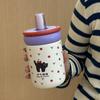 Termo Lindo Xiao Mao para Beber Agua, Sencillo, con Sentido de Alta Gama, Exquisito, Portátil, Vaso Pequeño de Acero Inoxidable para Niñas