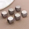 Cuentas Espaciadoras Cuadradas Biseladas de Acero Inoxidable con Recubrimiento al Vacío Color Oro/Acero Accesorios para Joyería Artesanal Pulseras Collares