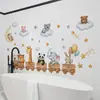 Varios Adhesivos de Pared de Tren de Animales Lindos de la Jungla para Dormitorio y Sala de Estar Pared de Fondo Decoración del Hogar Adhesivos de Pared Autoadhesivos