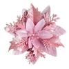 Polvo dorado navideño de 14 cm, flor tridimensional hueca, polvo de cebolla en polvo, accesorios para guirnalda de árbol de Navidad, atuendo navideño