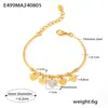Estilo INS pulseira de contas redondas vendida quente amor diamante aço titânio banhado a ouro real moda combina com tudo joia de mão requintada mulheres