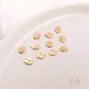 Colgante de Corazón de Melocotón con Forma de Corazón de Oro de 14 Quilates Relleno Conserva el Color Letra Grabada Etiqueta Retrato de Reina Colgante para Joyería DIY Pendientes