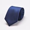 Corbata Formal de Negocios Atada a Mano para Hombre Azul Negro Larga 8cm Banco Hotel Ropa de Trabajo Profesional Corbata