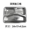 Plato de cena de acero inoxidable 304, plato de cena chino, plato de comida rápida para niños, plato de cena dividido con tapa, suministro directo de fábrica, venta al por mayor
