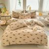 Funda de edredón de algodón nube ultrasuave para Otoño e Invierno para ropa de cama del hogar, cómoda funda de edredón gruesa cepillada cálida