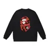 Bape Ape Head marca de moda unisex cuello redondo manga larga algodón estampado holgado chaqueta sudadera de otoño e invierno para hombre