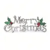 Em Estoque 14-60cm Letras Inglesas 3D Sinais Decoração de Árvore de Natal Enfeites Pendurados Caixa de Presente Guirlanda Sinais de Decoração de Natal