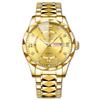 Reloj para Hombre Binbond Resistente al Agua Luminoso Doble Calendario Reloj de Cuarzo para Hombre Cristal Puntiagudo Romboidal