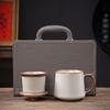 Taza de Apertura de Horno Ru Taza Cerámica Retro China Wanfo Taza de Oficina con Tapa Filtro Taza de Té Ceremonia de Acompañamiento Empresarial