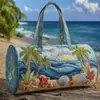 2026 Nueva Serie Transfronteriza de Árbol de Coco Hawaiano Bolso de Viaje Acolchado Portátil de Corta Distancia Bolso Multifuncional para Deportes y Fitness