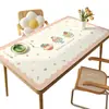 Mantel Individual de Mesa de Comedor de Cuero de Dibujos Animados, No Lavable, Impermeable, Resistente al Aceite, Resistente a Manchas, Lujo Ligero, Mantel Individual de Mesa de Café de Gama Alta, Mantel