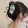 2025 Nuevo Clip de Garra para Cabello Floral de Alta Gama tipo Hada estilo Coreano para Mujer, Elegante Accesorio para el Cabello tipo Tiburón para la Parte Posterior de la Cabeza