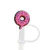 Tampa de Canudo para Donut de Morango Tampa de Canudo Adequada para 8/10mm Plugue à Prova de Poeira Clipe Decorativo de Canudo para Festa Transfronteiriço