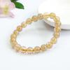 Pulsera Personalizada de Cuarzo Rutilado Dorado Natural Pulsera de Cristal de Titanio Fábrica de Joyería de Cristal Venta al por Mayor Dropshipping S2062502
