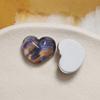Tinta al óleo de ondulación de agua cóncavo-convexa en forma de corazón amor diy aretes de resina horquilla para el cabello femenina material para funda de teléfono móvil al por mayor