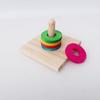 Brinquedo de Anel para Papagaio Pássaros Interativo Auto-Hi Solucionando Tédio Desenvolvimento da Inteligência Pássaros Mesa Brinquedos de Madeira