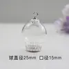 Joias DIY Acessórios Feitos à Mão Pingente com Tampa de Vidro Transparente Garrafa de Vidro Pingente com Base de Renda Fabricante de Pingentes Atacado