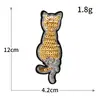 Bordado de Lantejoulas Premium Três Gatos Animal de Estimação Fofo Bordado de Computador Bordado Cartoon Patche de Tecido Patche Adesivo Carimbo de Tecido