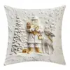 Navidad Festividad Cálido y Acogedor Árbol de Navidad Papá Noel Muñeco de Nieve Elemento Temático Fiesta Funda de Almohada Venta al por Mayor Transfronteriza
