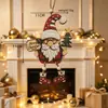 Nuevas Decoraciones Navideñas Transfronterizas Colgantes Pequeños de Madera Pintada Árbol de Navidad Hombre Viejo Sin Rostro Rudolph Adornos Navideños