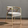 Silla de comedor de lujo ligero nórdico, taburete para el hogar, silla de ocio moderna con respaldo, oficina moderna de restaurante, hotel, comedor, silla de oficina de hierro forjado
