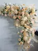 Nueva Pared de Flores para Boda Estilo Bosque Marcadores de Camino Flores Colgantes Decoración de Fondo Acentos Florales Césped Exterior Decoración Floral para Bodas