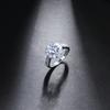 Anillos Europeos y Americanos Transfronterizos Ins Nicho Anillo de Zircón Transparente Anillo de Nicho Ajustable de Apertura para Mujer Joyería Elegante para Boda