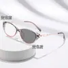 Gafas de Moda Fotocromáticas Incrustadas de Diamantes, Estilo Ojo de Gato Transfronterizo de Lujo Ligero, Gafas de Miopía Anti-Luz Azul de Gama Alta