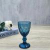 Copa de Vidrio de Color con Relieve en Forma de Diamante Retro Europeo, Copa para Licores, Copa de Vino, Copa para Vino Blanco, Copa de Whisky Estilo Nórdico para Fiestas