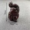 Adorno de Gato Curioso de Boj Lindo Animal Creativo Mini Juguete de Gato de Madera Pieza de Mano Regalo de Cumpleaños