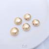 Cuentas cuadradas cepilladas de oro de 14K que conservan el color, cuentas planas redondas tipo pan al vapor, cuentas ovaladas para pendientes, pulseras, joyería DIY con material de cuentas