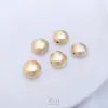 Cuentas Cuadradas Cepilladas Chapadas en Oro de 14K que Conservan el Color, Cuentas Redondas Planas, Cuentas Espaciadoras Ovaladas, Materiales para Accesorios de Joyería para Pendientes y Pulseras DIY