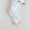 Saco de Dormir para Recém-nascido de Fibra de Bambu Ultra Fino de Verão Estilo Nórdico Manga Curta Respirável Saco de Dormir para Bebê à Prova de Chutes